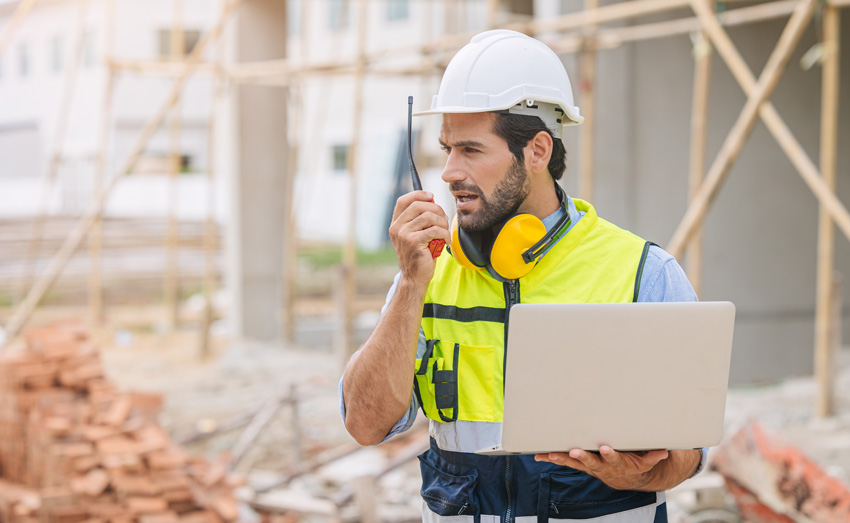 Chef de chantier sur site